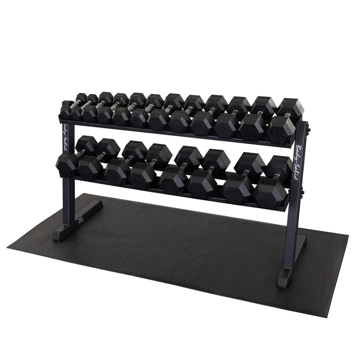 Body-Solid 3-Laags Dumbbellrek met uitbreidbare opslag – GDR60B