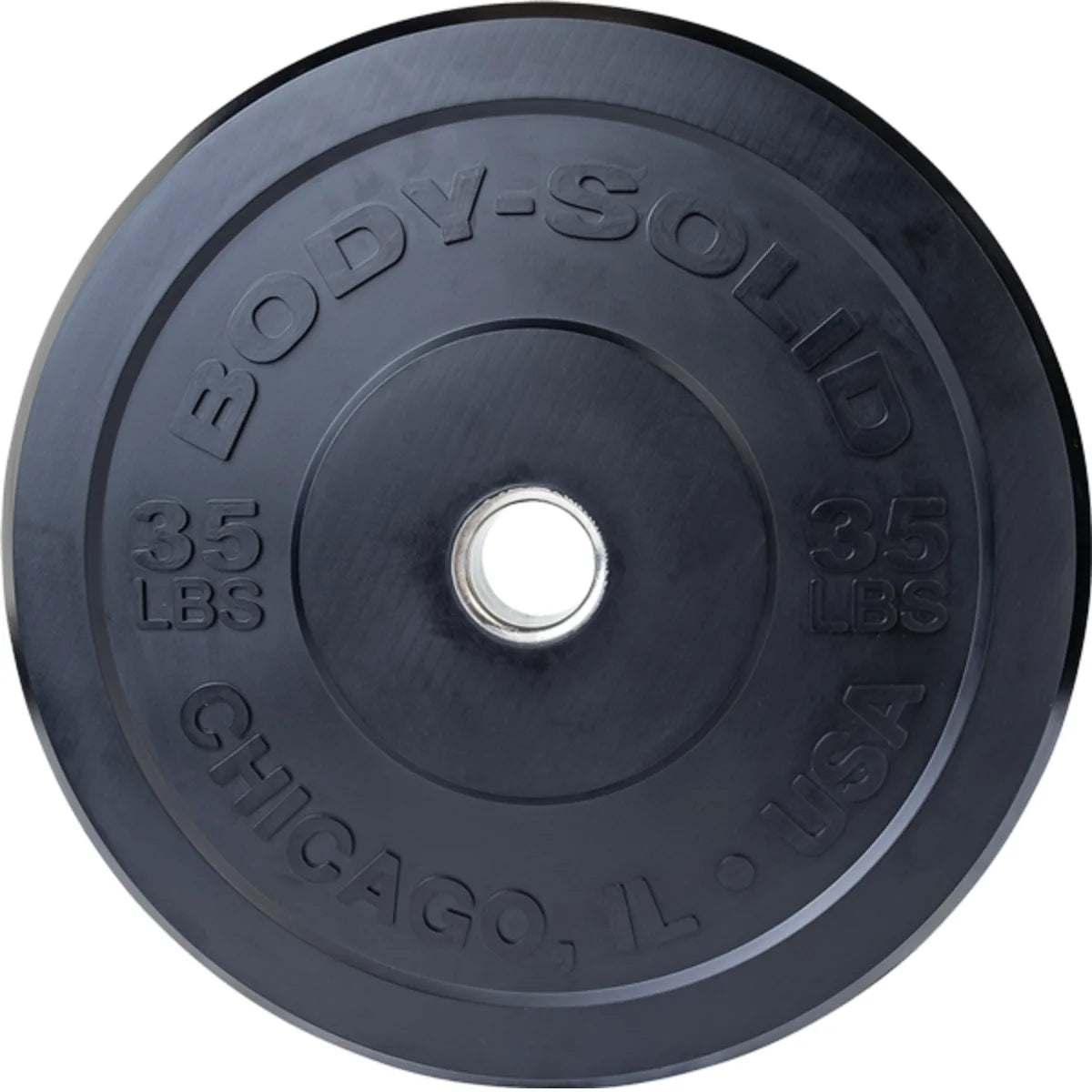 Body-Solid Chicago Extreme Zwarte Olympische Bumper Plates OBPXK