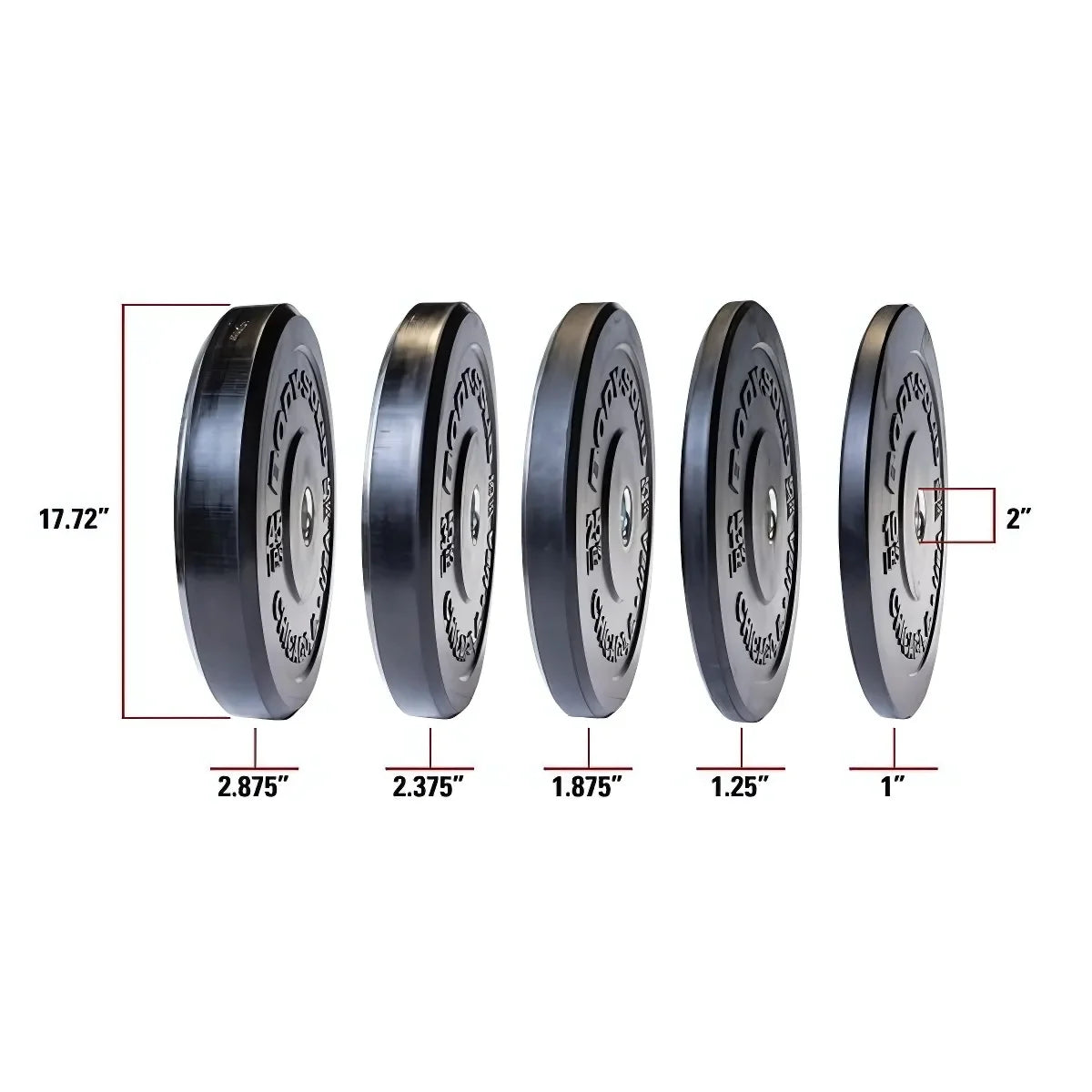 Body-Solid Chicago Extreme Zwarte Olympische Bumper Plates OBPXK