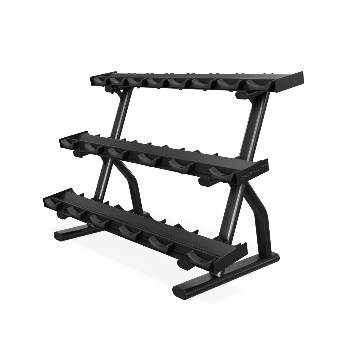 Dumbbell rek voor 10 paar vanuit de andere hoek gezien