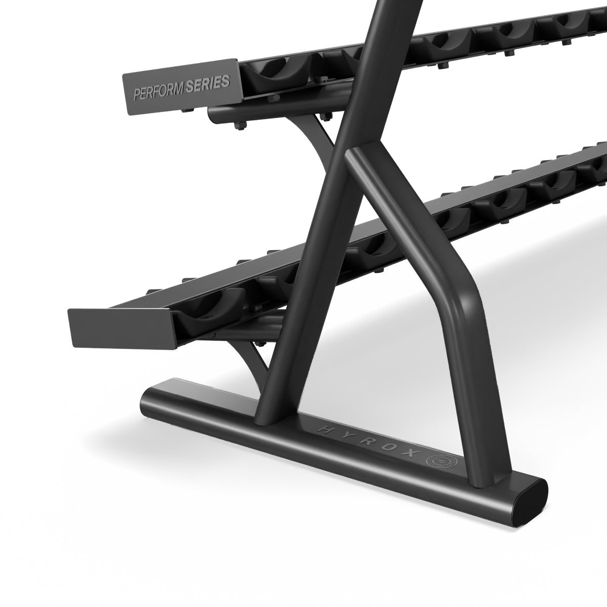 Detail van het zwarte frame met drie niveaus