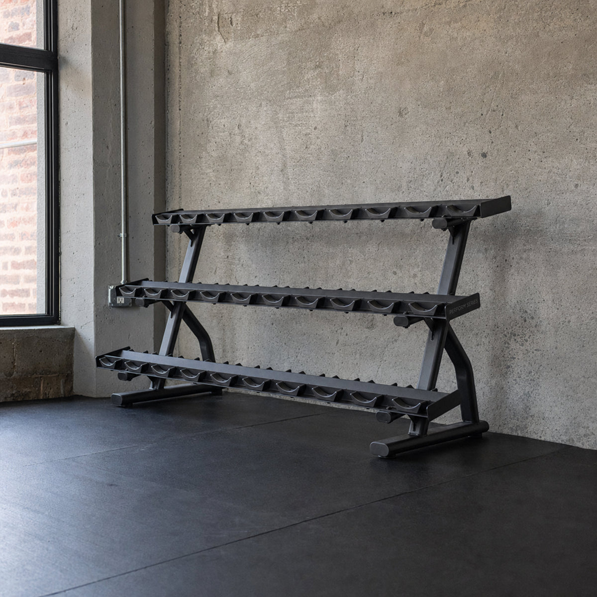 Dumbbell rek voor 15 paar in een sportschool
