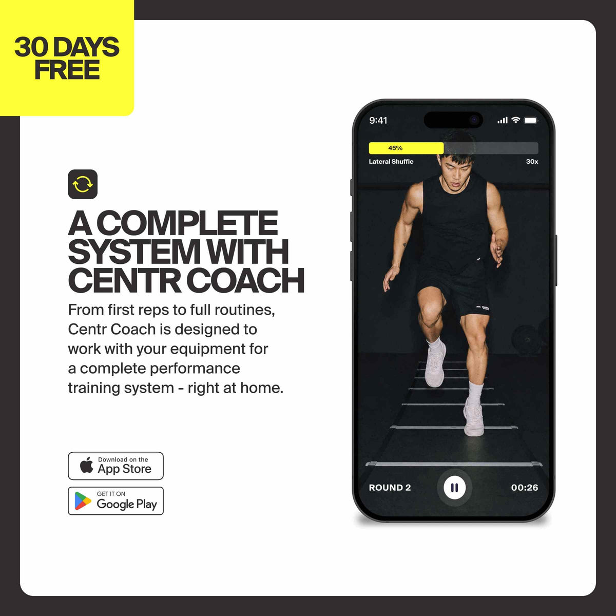 Afbeelding over de Centr Coach-proefperiode bij de agility ladder