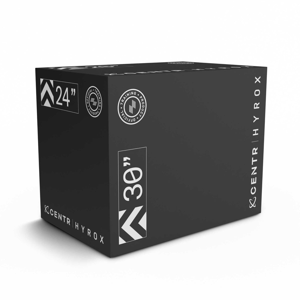 Antislip bovenvlak en hoogtemarkering van de grote foam plyo box (50,8 × 61 × 76,2 cm) in detail