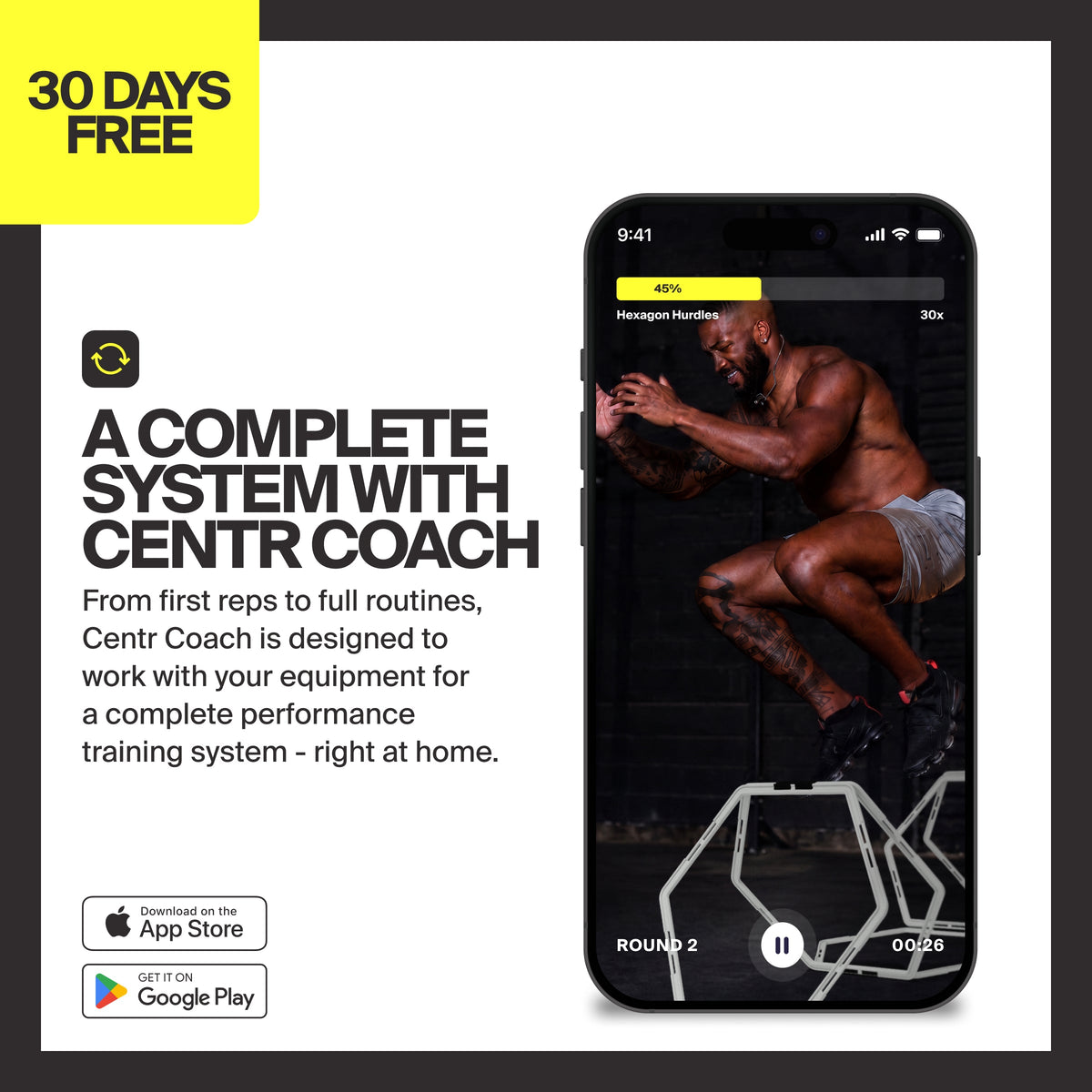 Afbeelding over 30 dagen Centr Coach-training bij de hexagon hurdles