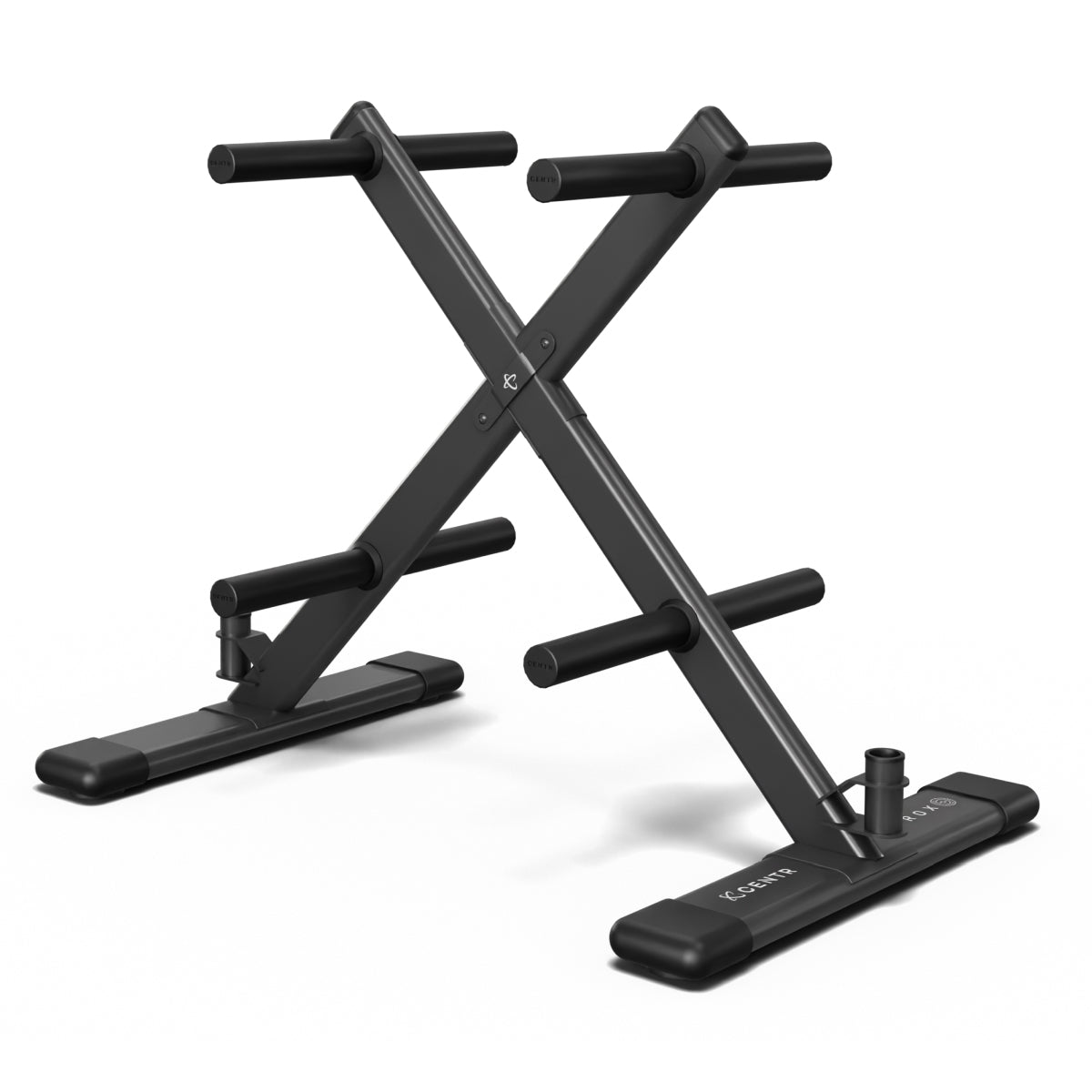 Centr x Hyrox Olympic plate tree, volledig schuin aanzicht