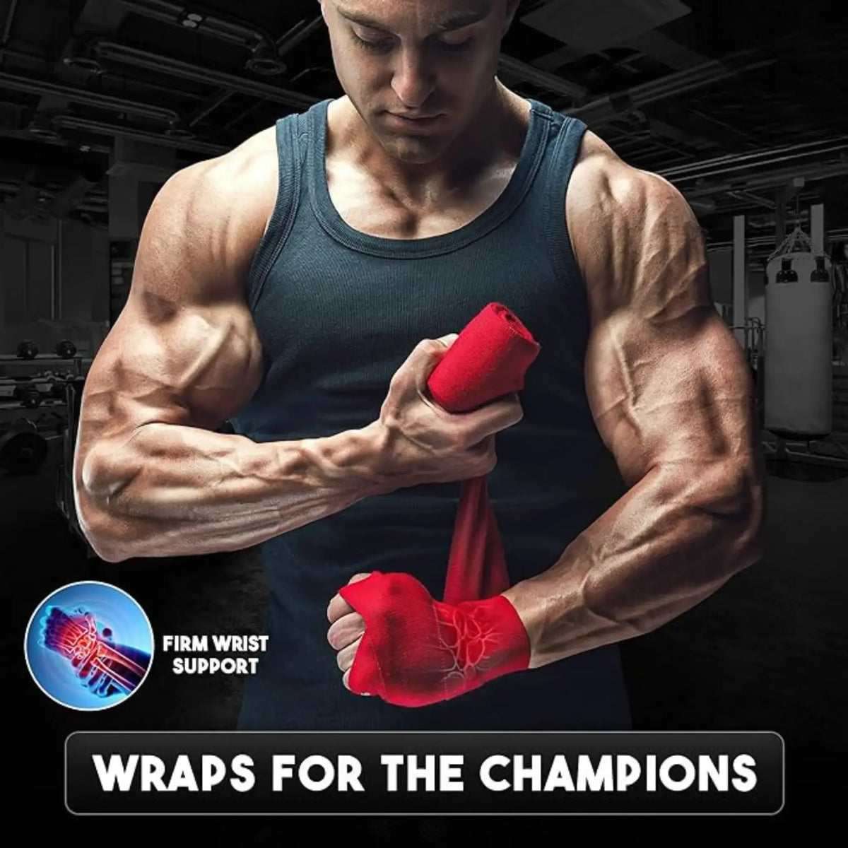 NRG fitness Boks Bandage 4.5m Elastische Ondersteuning
