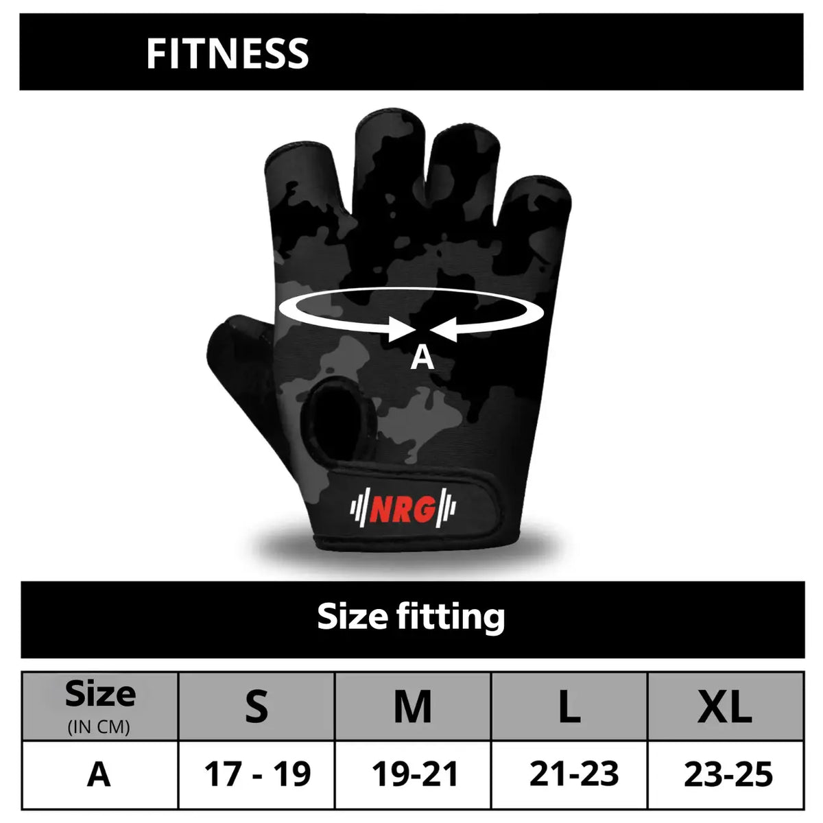 NRG fitness Fitness Handschoenen F6 Duurzame Grip Camouflage
