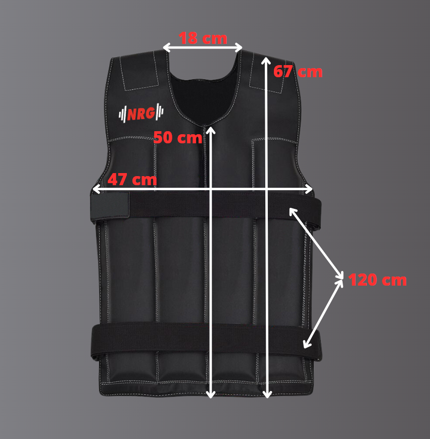 NRG fitness Gewichtsvest 18 kg - Verstelbaar