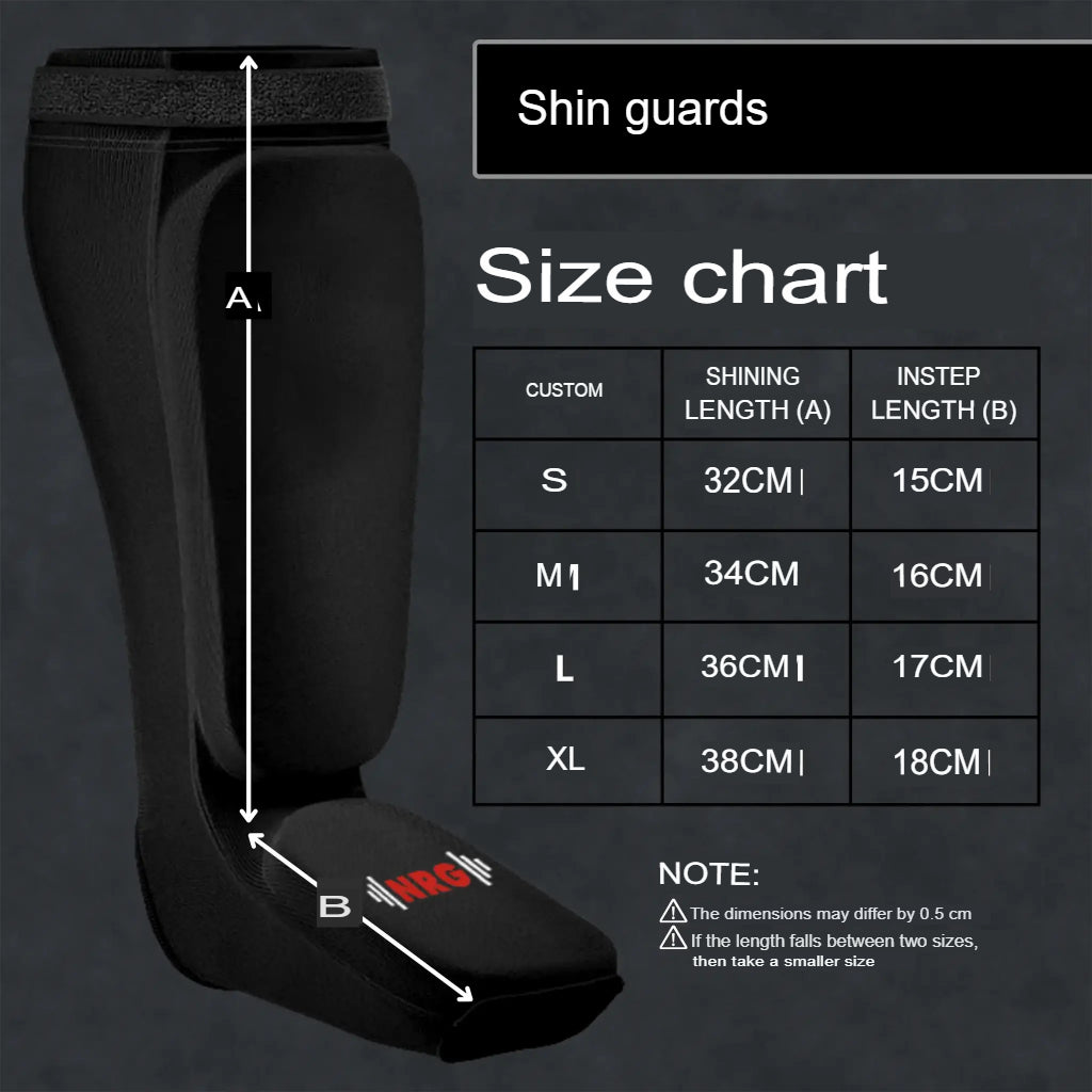 NRG fitness SIBB Scheenbeschermers Shin & Instep Zwart