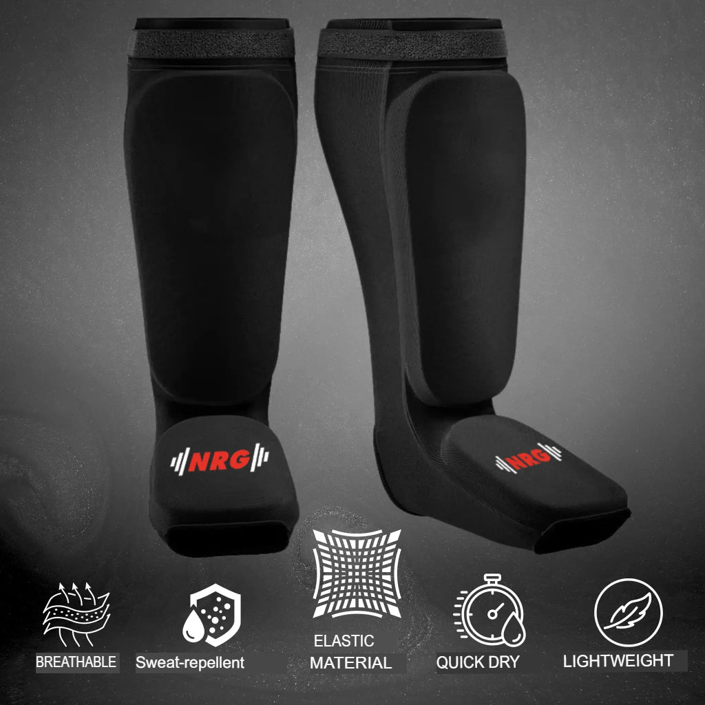 NRG fitness SIBB Scheenbeschermers Shin & Instep Zwart