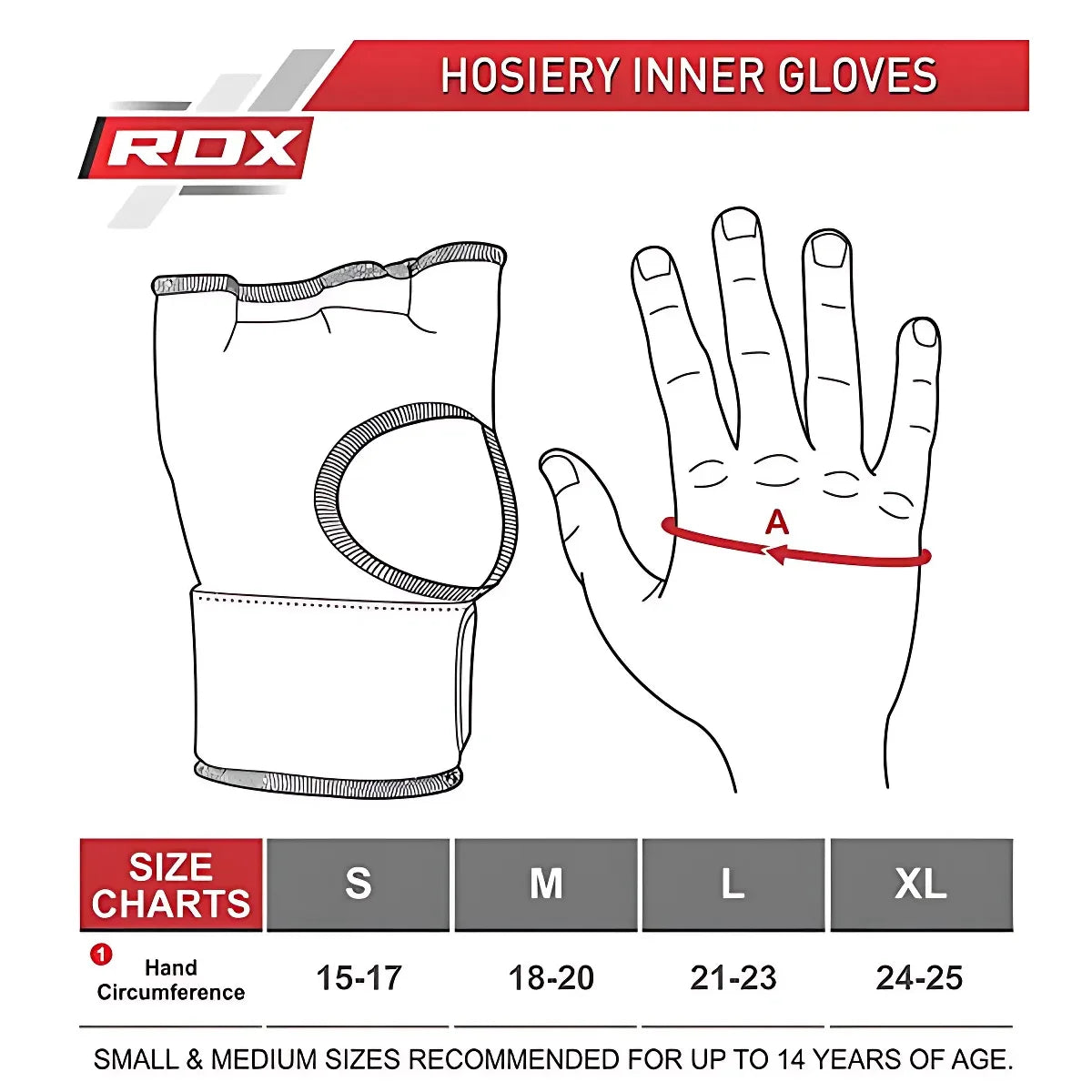 RDX Sports Binnenhandschoenen IS2 Bandage Blauw