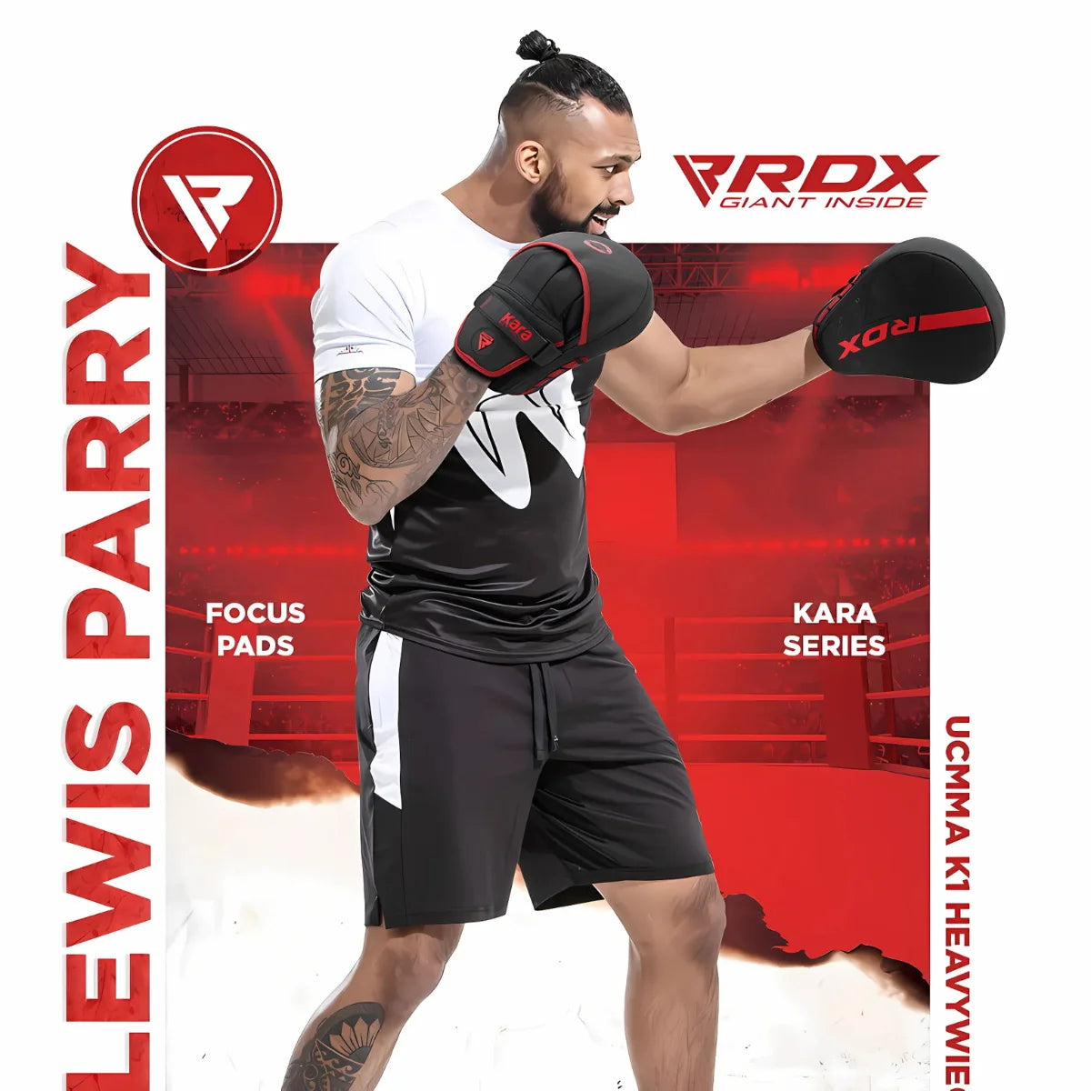 RDX Sports F6 Kara Focus Pads Zwart