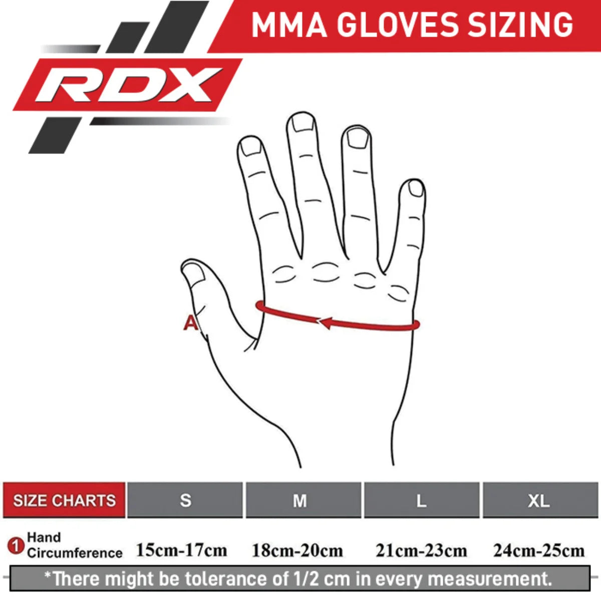 RDX Sports F6 Kara MMA Grappling Gloves Rood
