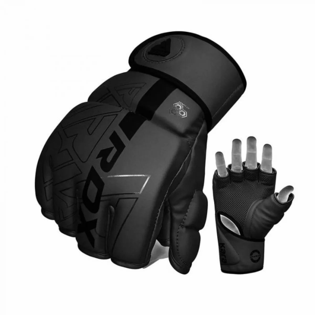 RDX Sports F6 Kara MMA Grappling Gloves Zwart