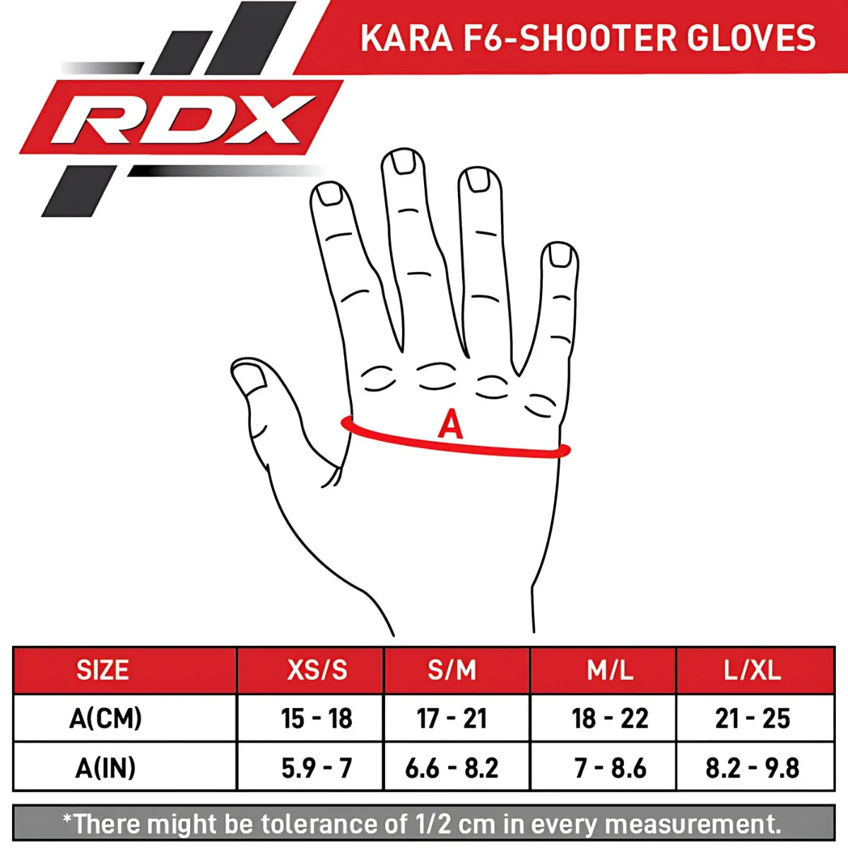 RDX Sports F6 Kara MMA Handschoenen Training Zwart