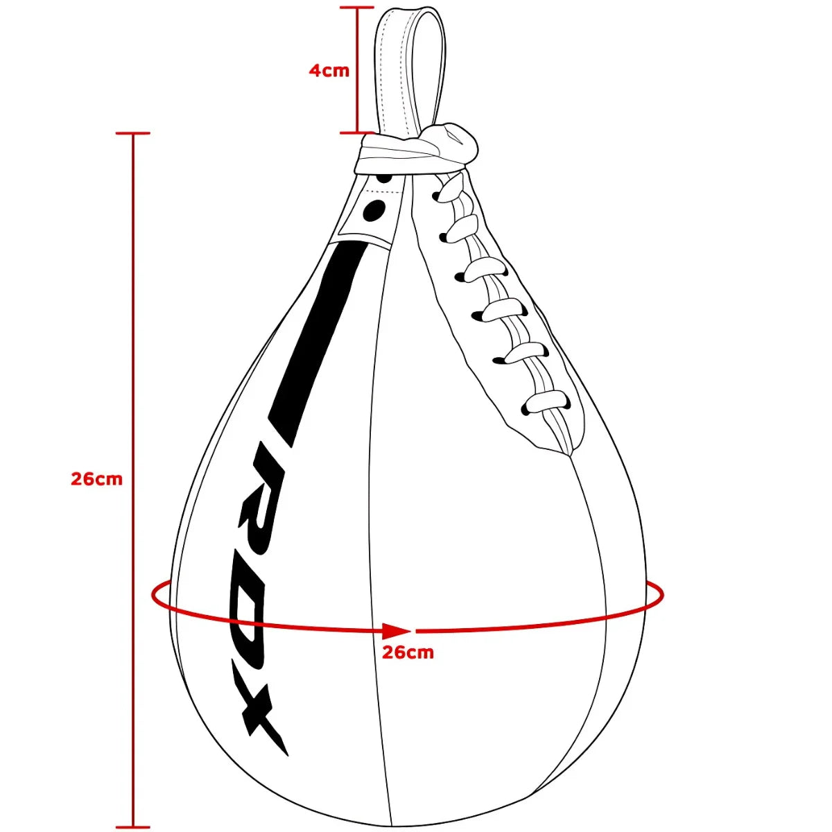 RDX Sports F6 Kara Speedball inclusief swivel Zwart