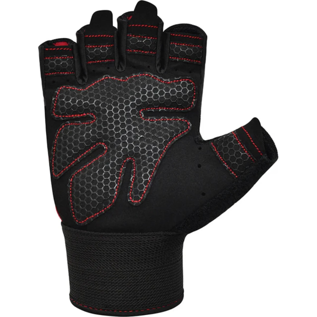 RDX Sports Fitness Handschoenen W1 - Met open vingertoppen Rood