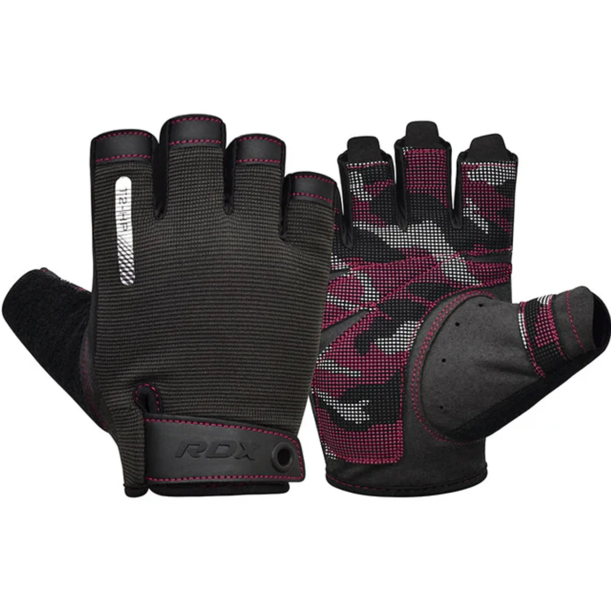 RDX Sports Gym Gloves T2 - Half Finger Roze