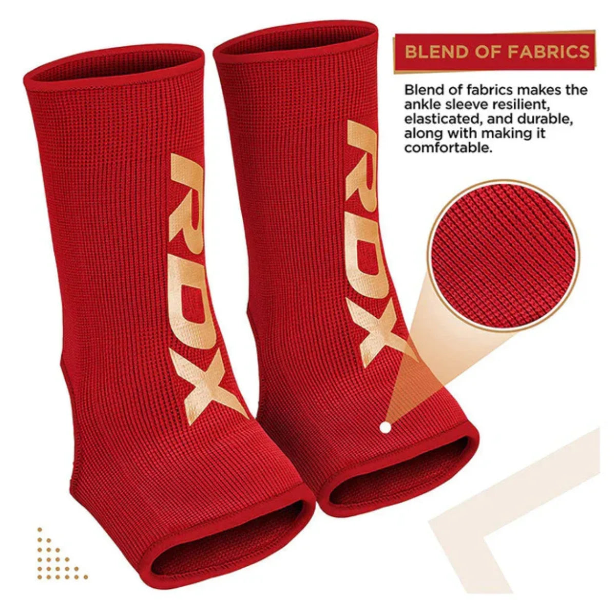 RDX Sports Hosiery Ankle Sleeve - Enkelbeschermer Rood