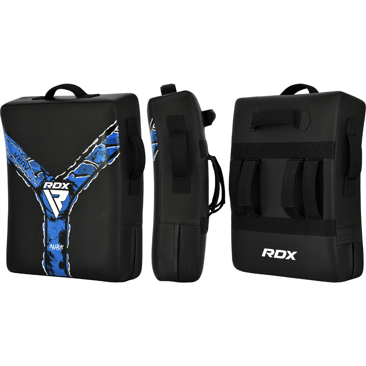 RDX Sports Kick Shield Aura F17 Zwart met Blauw
