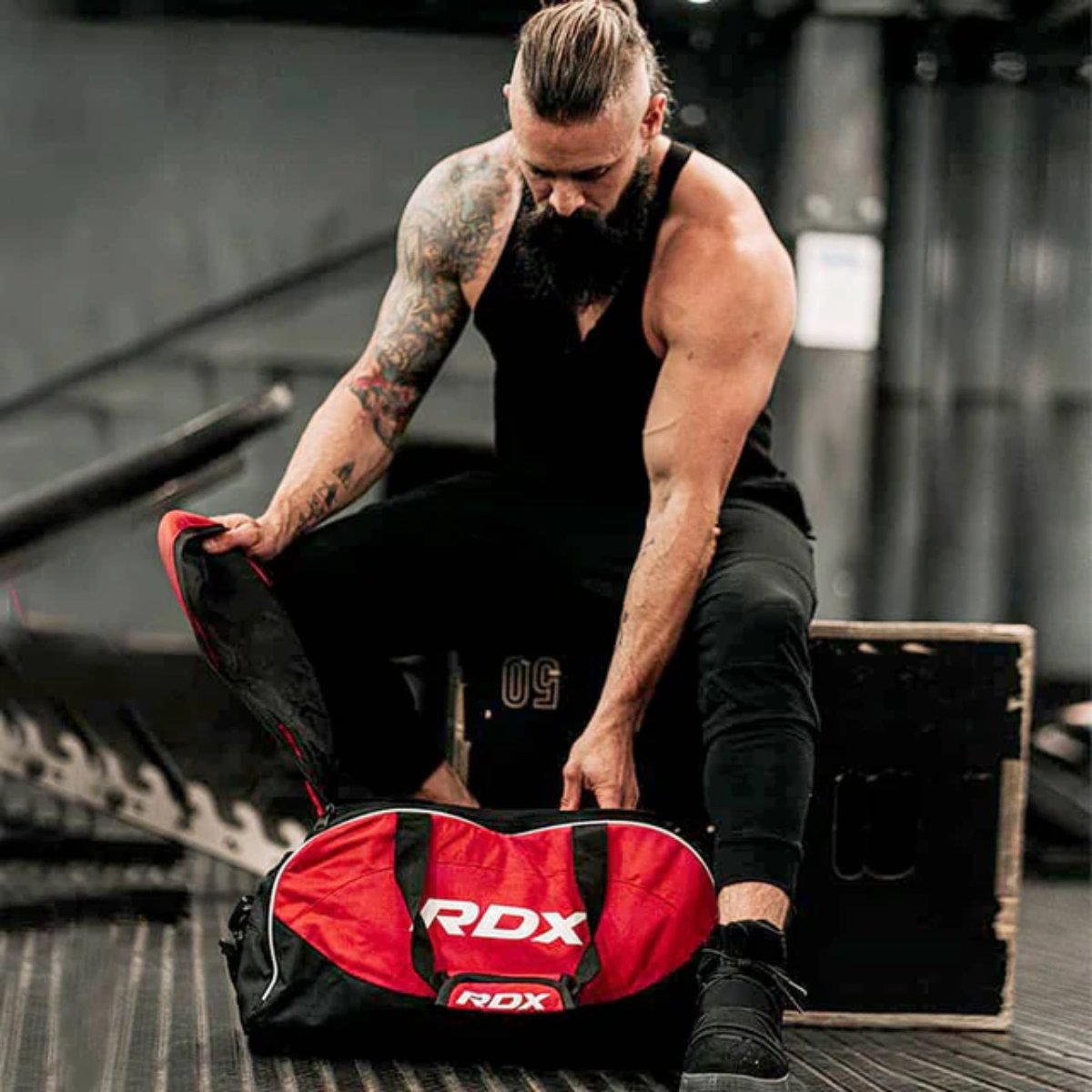 RDX Sports R1 Duffeltas with rugzakriemen