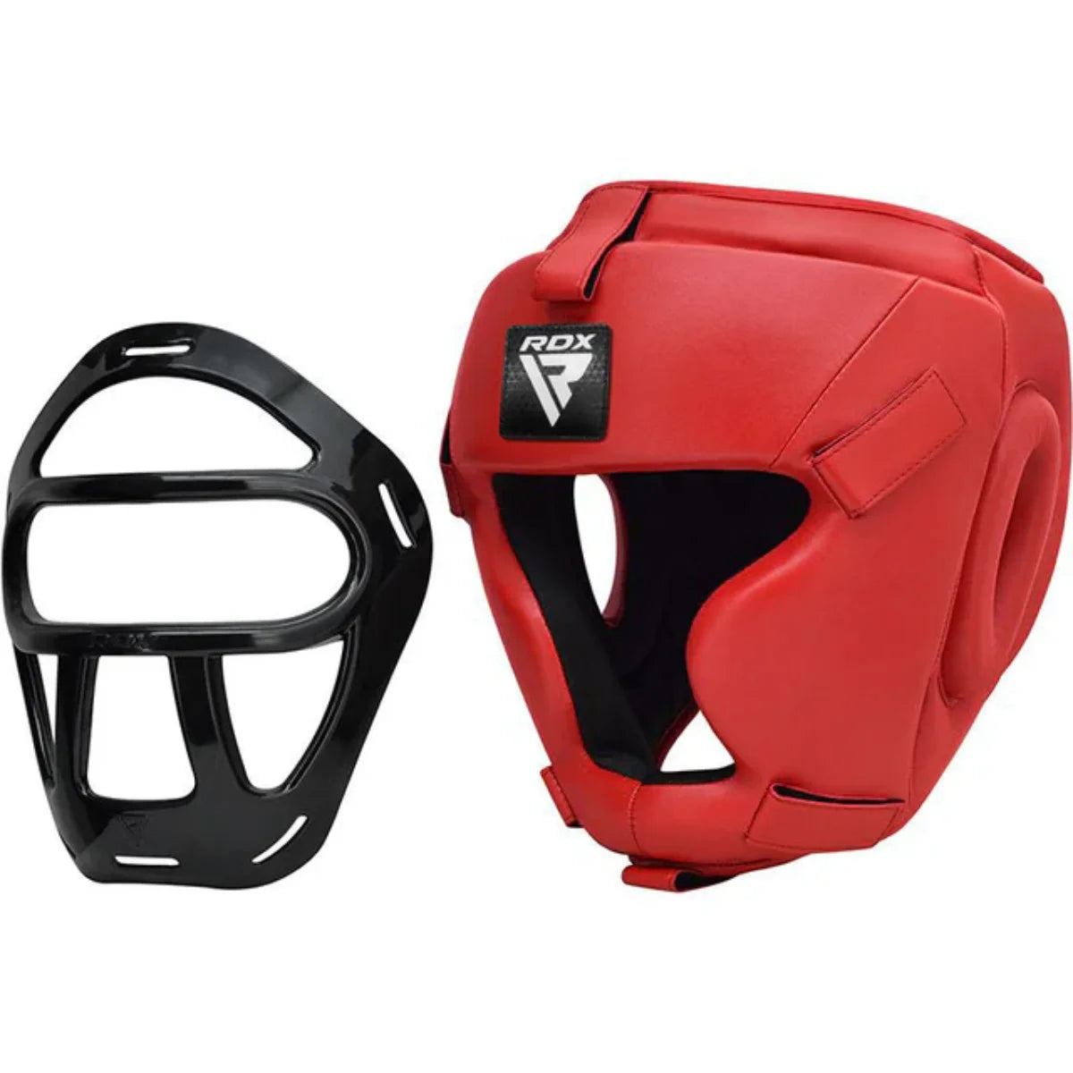RDX Sports T1 Hoofdbeschermer Met Verwijderbare Gezichtskooi Rood
