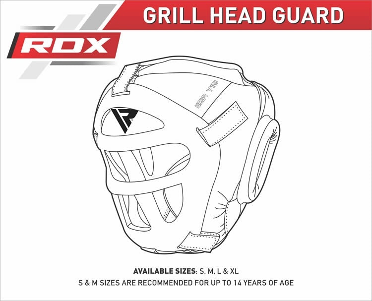 RDX Sports T1 Hoofdbeschermer Met Verwijderbare Gezichtskooi Zwart