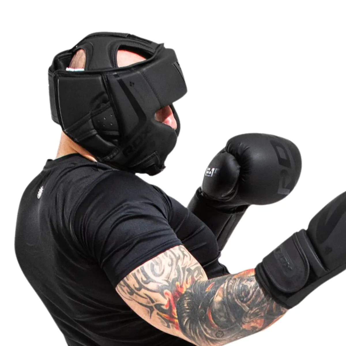 RDX Sports T15 Noir Cheek Protector Hoofdbeschermer Zwart