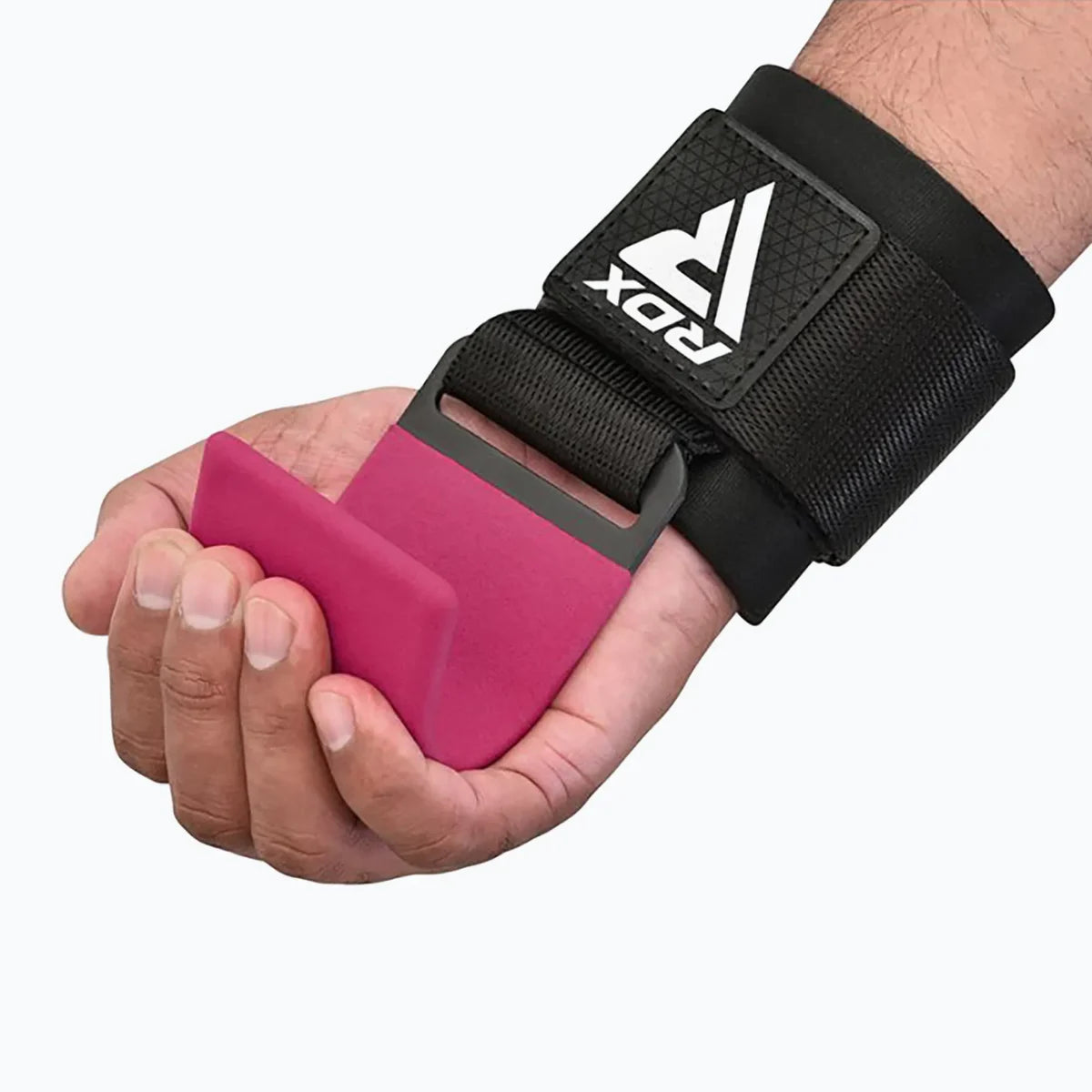 RDX Sports W5 Gel Lifting Hook Straps Met Grip Roze