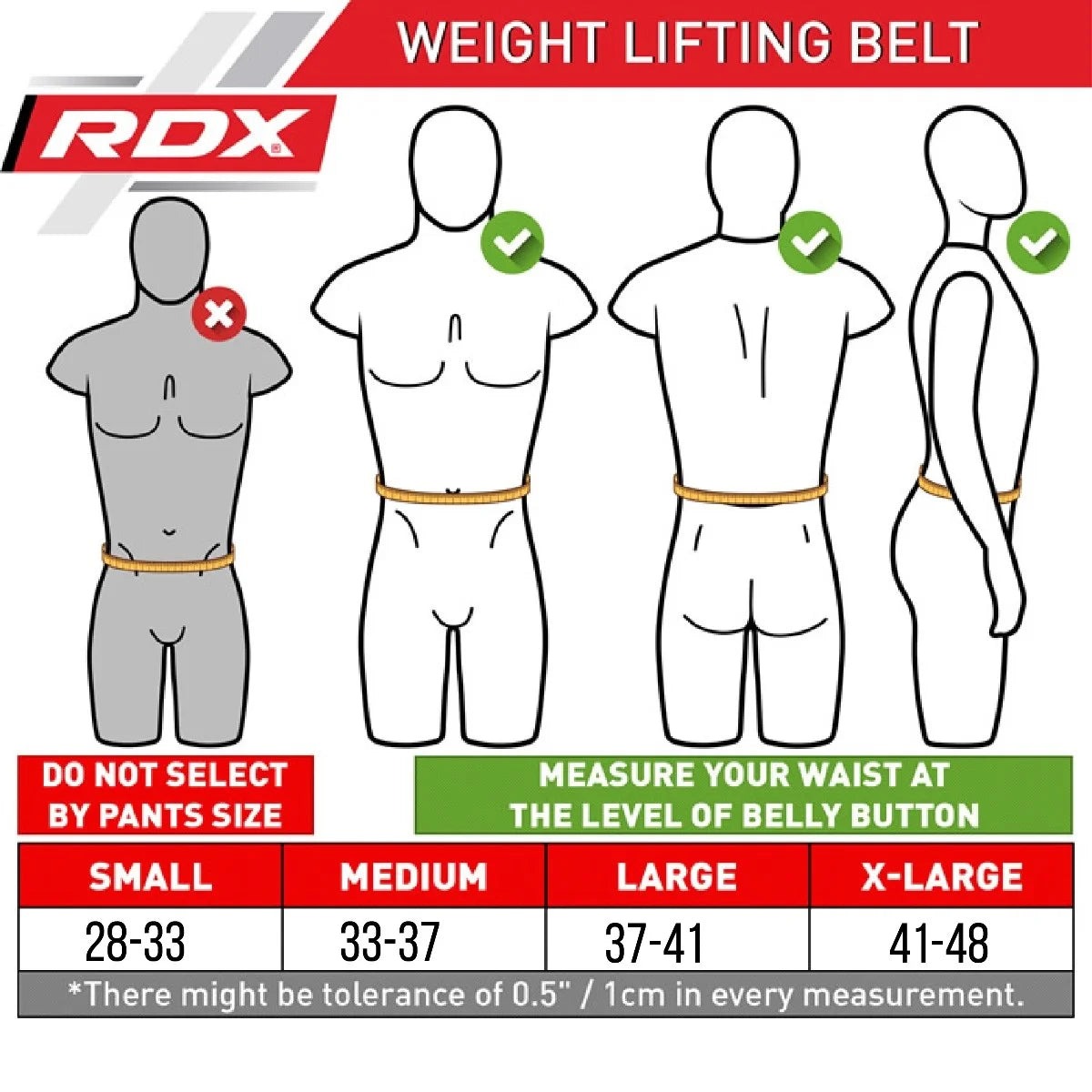 RDX Sports X3 Gewichtsriem - Neopreen  - Zwart