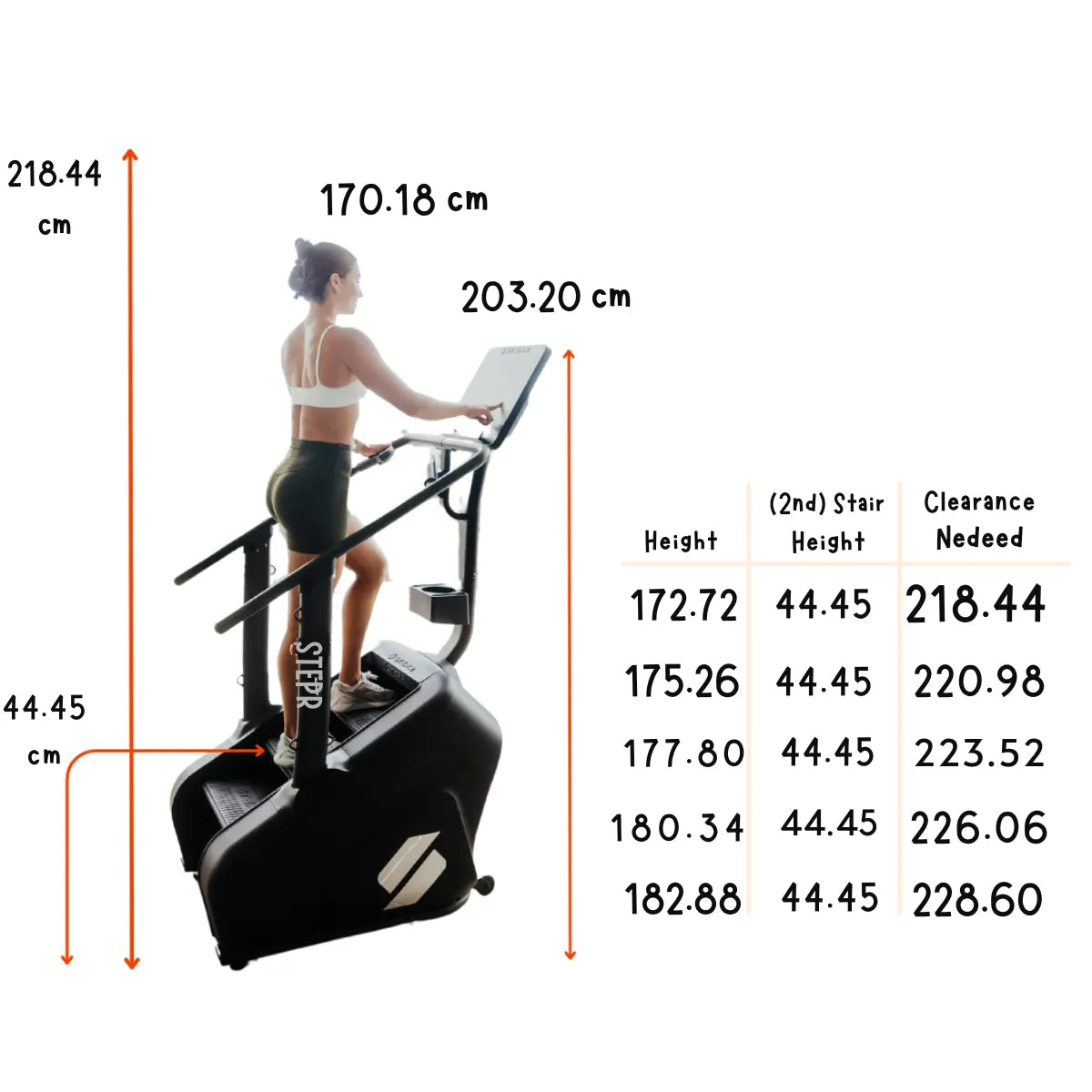 STEPR Stair climber Classic LED compact voor thuis
