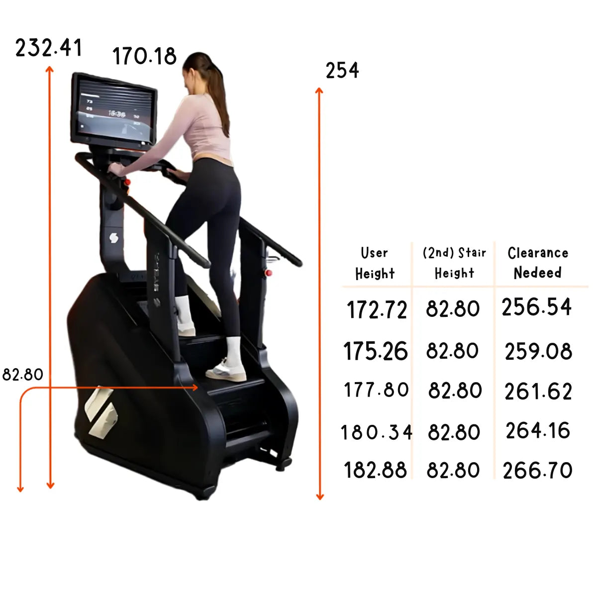 STEPR XL Stair Climber LED Scherm