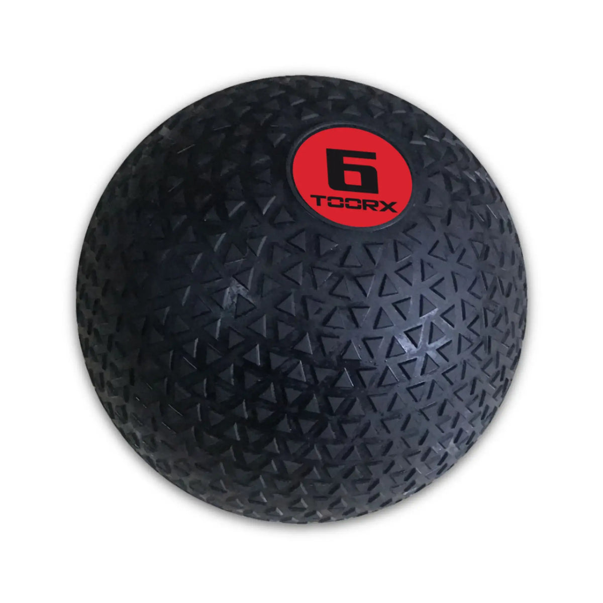 Zwarte Toorx Tire Look slamball van 6 kg met rode gewichtsaanduiding
