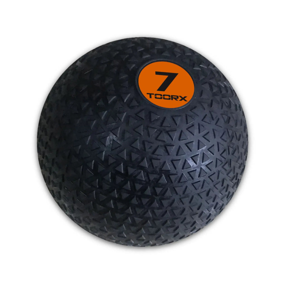 Zwarte Toorx Tire Look slamball van 7 kg met oranje gewichtsaanduiding