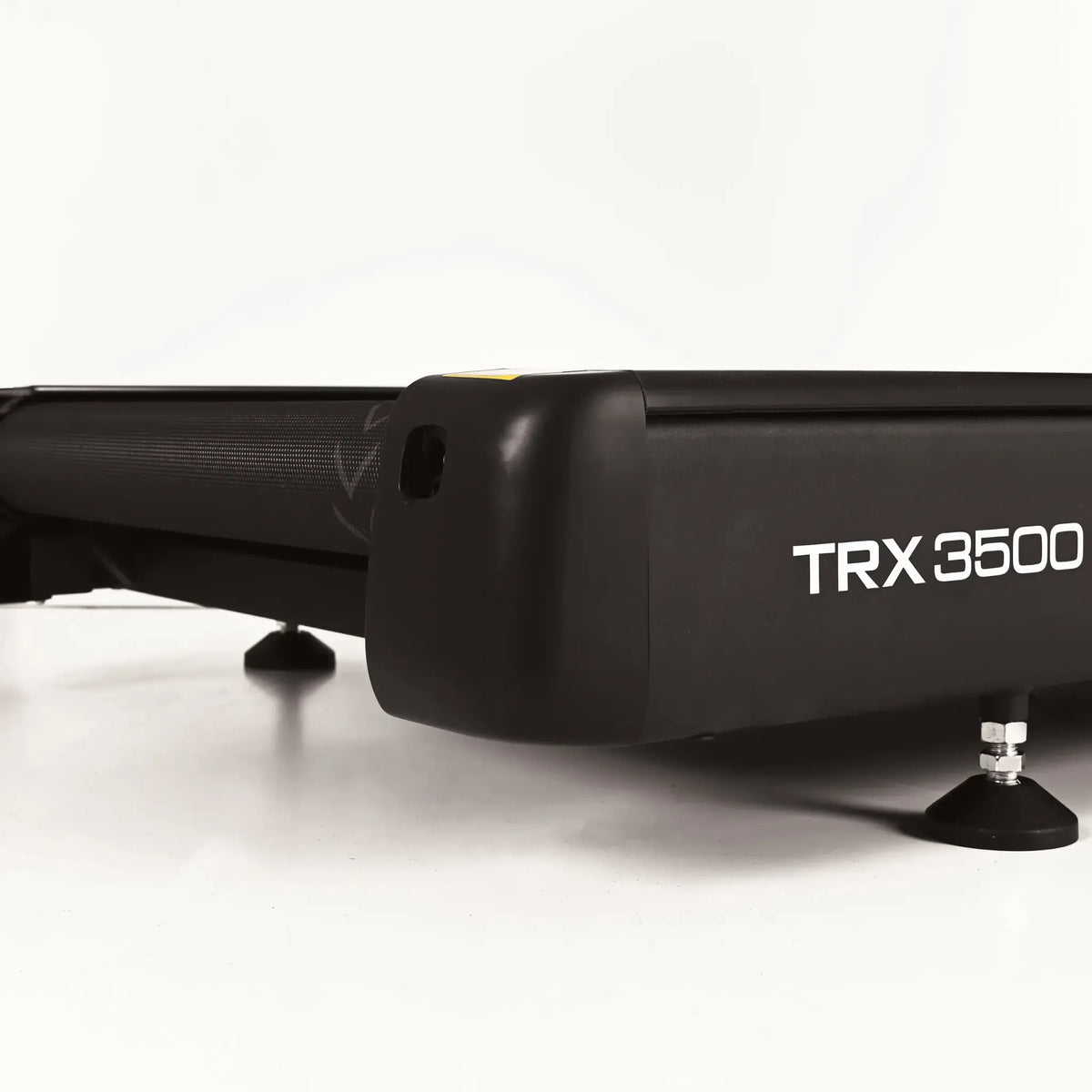 Zijkant van de Toorx TRX-3500-TFT loopband met stelvoet